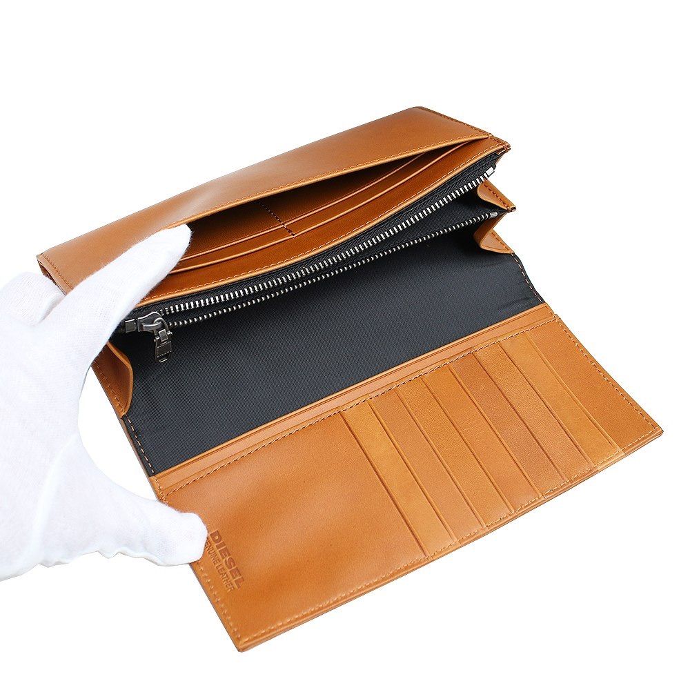 DIESEL レザー長財布 ブラウン ディーゼル DIESEL 長財布 レザー モヒカン X04765-PR160-T2278 メンズ