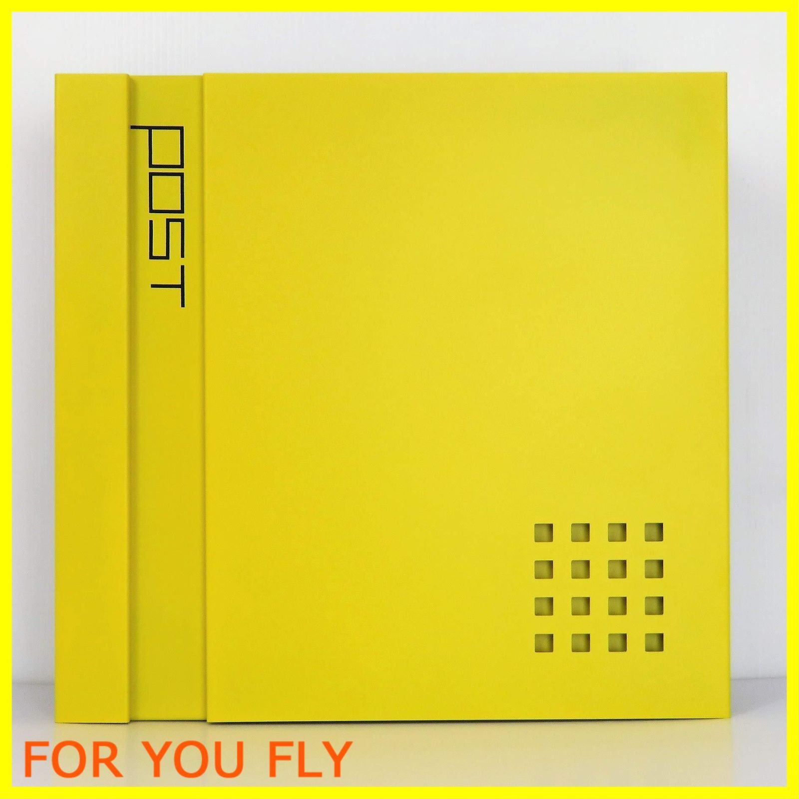 アイホーム Ihome 郵便ポスト pm46 pm469 イエロー 本体 奥行14.5cm 本体 高さ36cm 本体 幅36.5cm キーホルダー1個 カギ2本 アンカープラグ4本 ネジ4本 ゴム栓4個