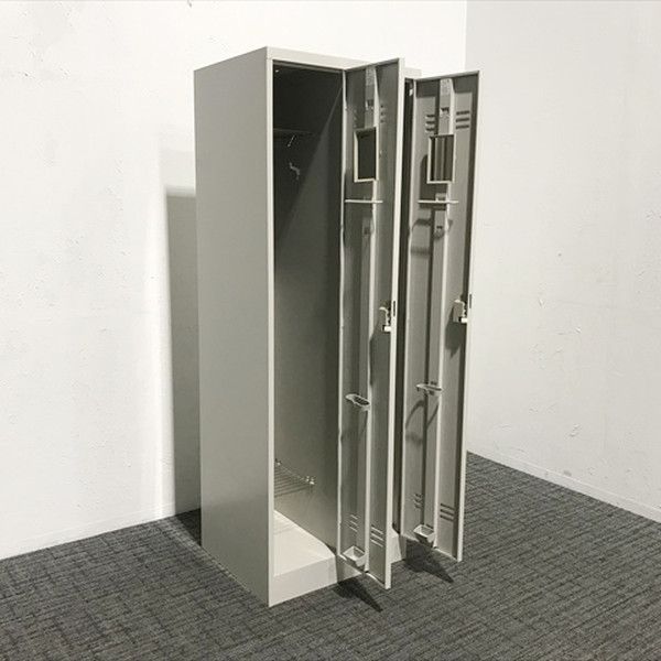 2人用ロッカー J型 鍵付き イトーキ ホワイトグレーW