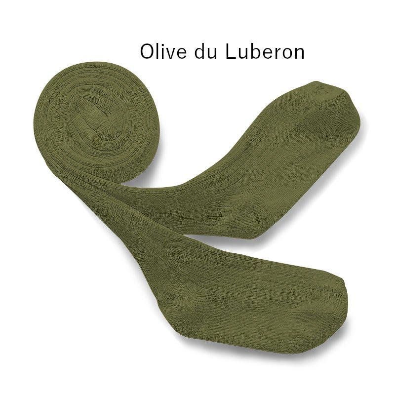 【新品・未使用】collegien(コレジアン) Louise 【Olive de Luberon】Ribbed Tights キッズ リブタイツ 【5990】