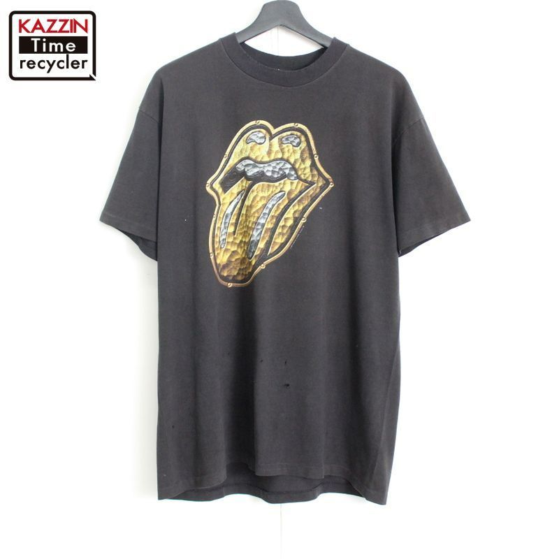 90s USA製 vintage ローリングストーンズ The Rolling Stones 金ベロ ツアー バンドＴシャツ メンズ 表記XLサイズ  - メルカリ