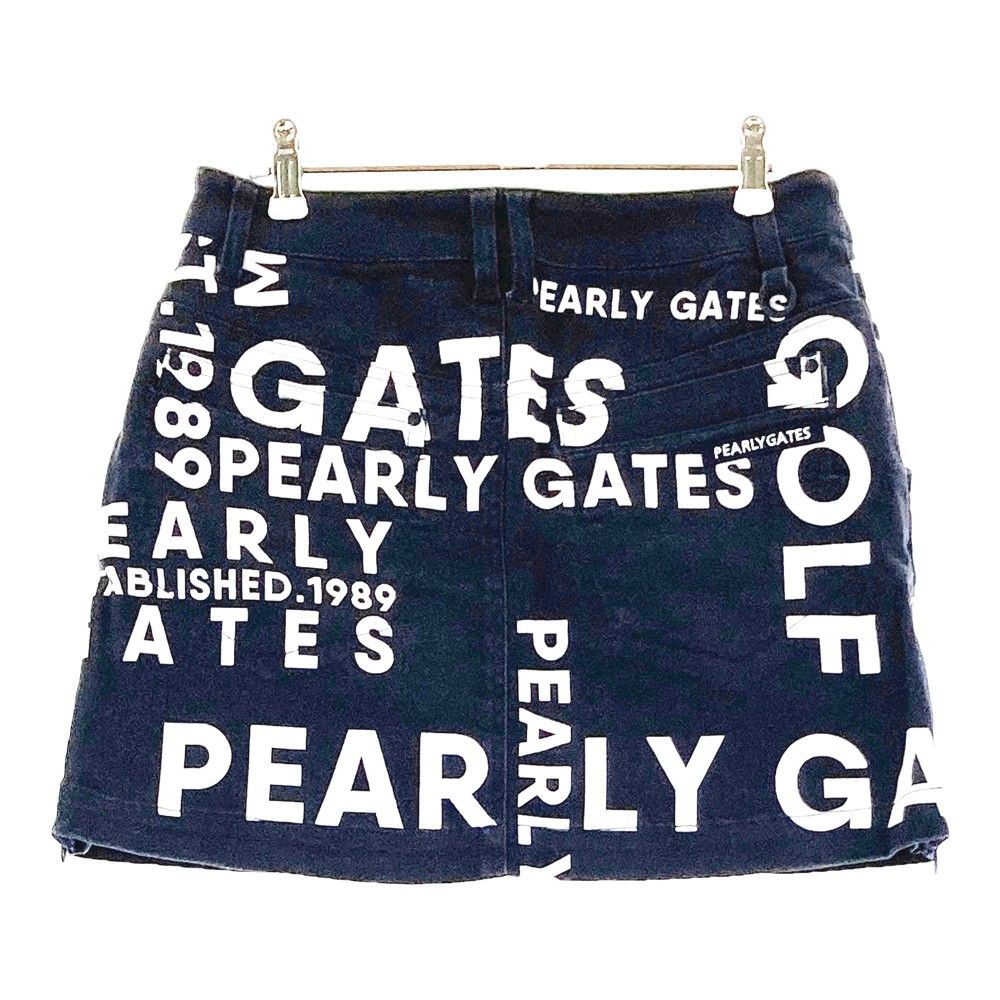 PEARLY GATES - パーリーゲイツ　スカート０ PEARLY GATES (パーリーゲイツ) PG 裾ラインパイルスカート