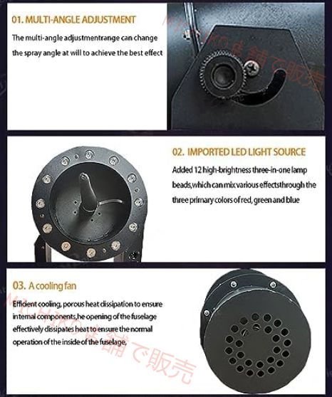 大型舞台雪機 アップグレードされた2000Wスノーマシン 12個のLED RGBライト 2つのリモコン付き ステージプロダクションプロフェッショナルグレード クリスマス ハロウィーン パーティー 結婚式 DJステージに最適 MARWIL-DEMENAGEMENTS_CH