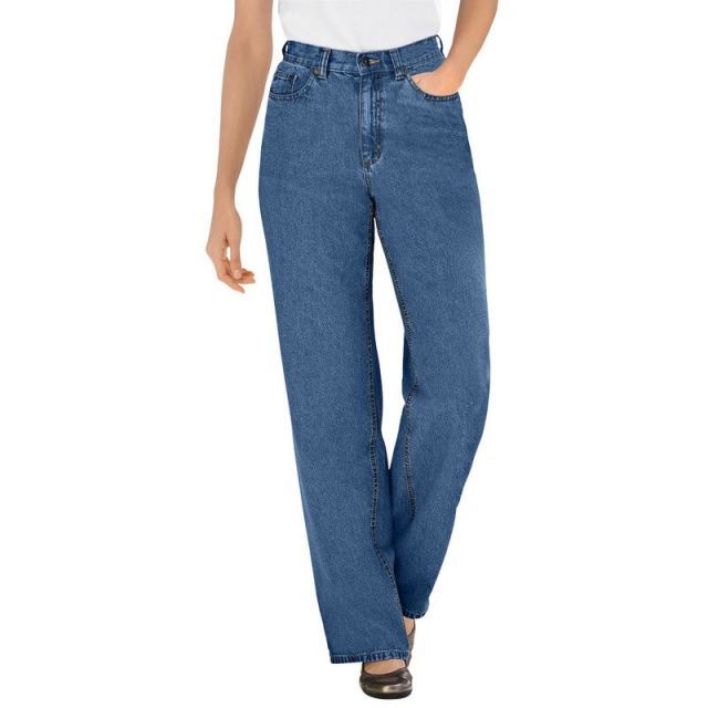 【送料無料】 ウーマン ウィズイン レディース デニムパンツ ボトムス Woman Within Women's Plus Size Tall Perfect Relaxed Cotton Jean Medium Stonewash