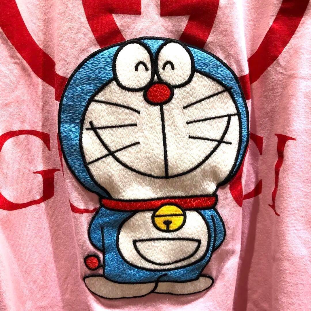 GUCCI グッチ×ドラえもん 21SS ピンク M ロゴアップリケ615044