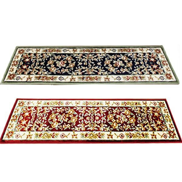 カービングレーヨン上がりかまち用玄関マット 34×120cm グリーン LT201534GN