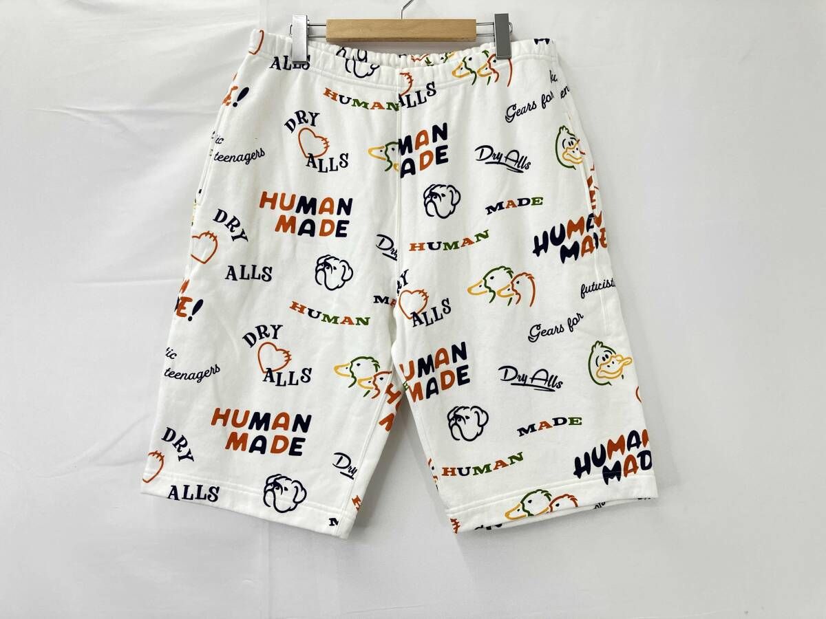 HUMAN MADE ヒューマンメイド ハーフパンツ スウェットパンツ アニマル総柄 総柄 プリント パンツ ズボン ロゴ メンズ