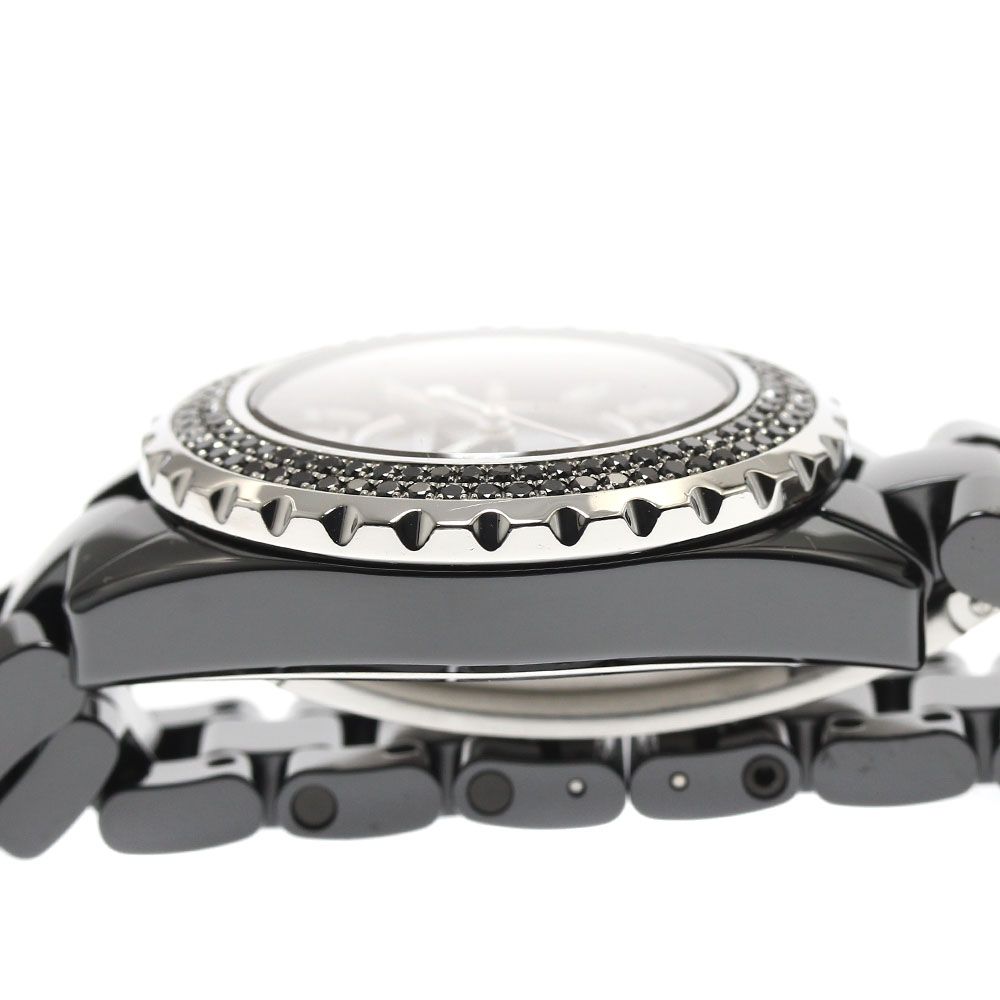 シャネル CHANEL H1416 J12 黒セラミック ブラックダイヤベゼル  