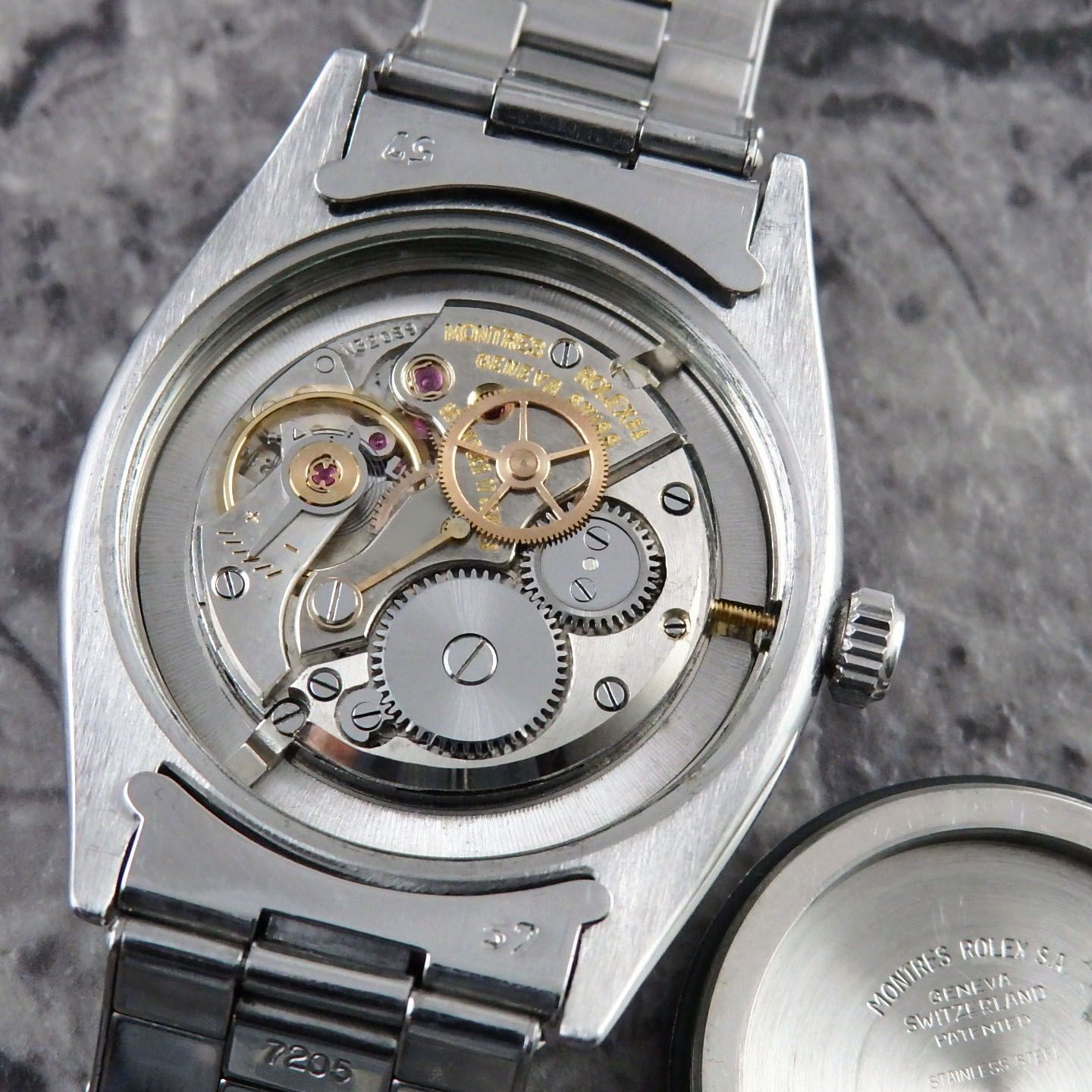 ロレックス オイスターデイト REF.6494 赤黒 カレンダー ブラック