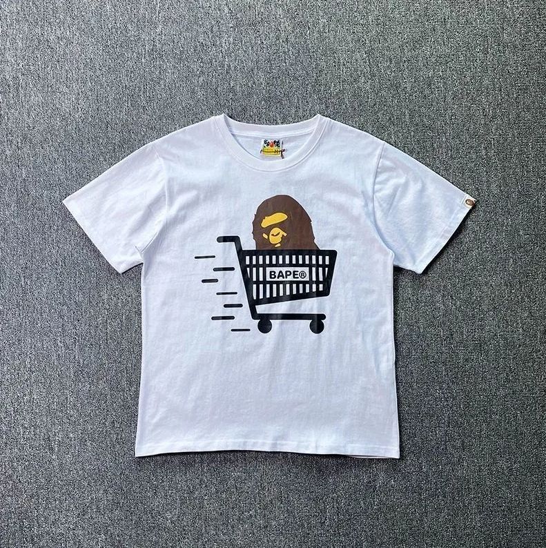 新品a bathing ape tシャツ アベイシングエイプ bape T 半袖 猿 男女兼用 黑+白 2枚 - メルカリ