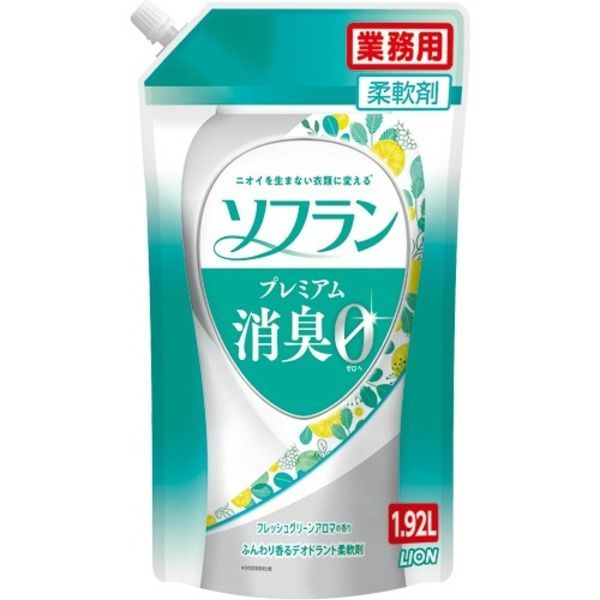 （まとめ）ライオン ソフラン プレミアム消臭 フレッシュグリーンアロマの香り 業務用 4L 1本 〔×5セット〕 まとめ） ライオン ソフランプレミアム消臭 アロマソープの香り