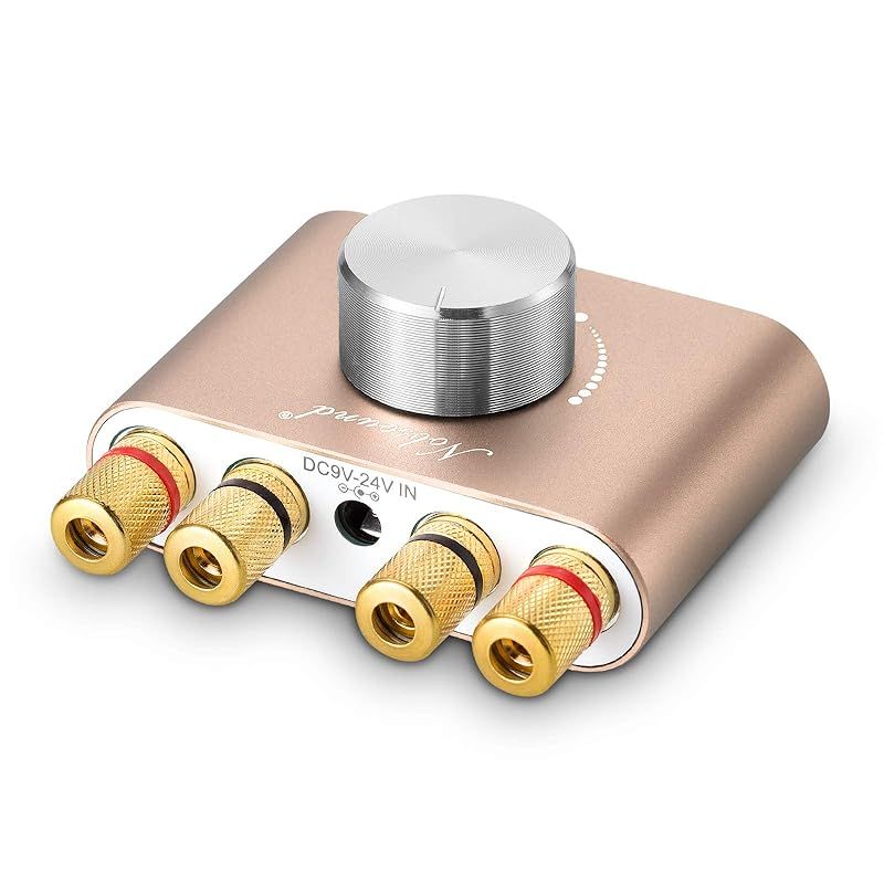 Nobsound NS-01G Pro パワーアンプ bluetooth 5.0 100W アンプ スピーカー HiFi オーディオ 電源付き (ゴールド)