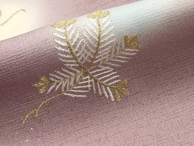 平和屋着物□訪問着 駒刺繍 宝尽くし文 暈し染め 金銀糸 正絹