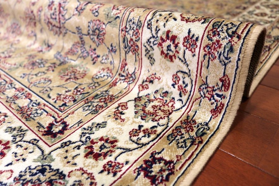 魅力的な ペルシャ柄絨毯 120×160 ラグ カーペット ゴールド金運アップ