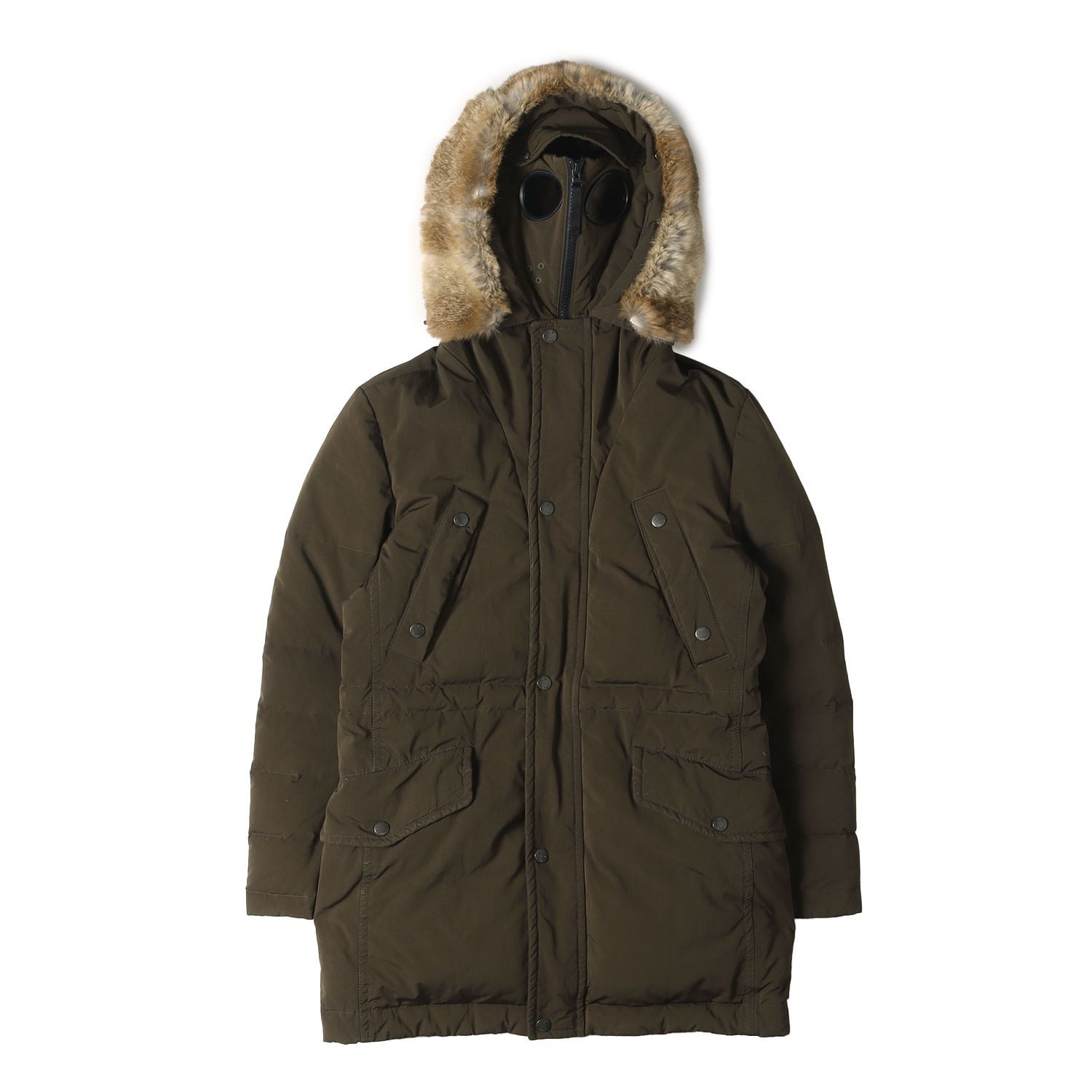 C.P.company ゴーグル中綿フーデットジャケット サイズS カーキ