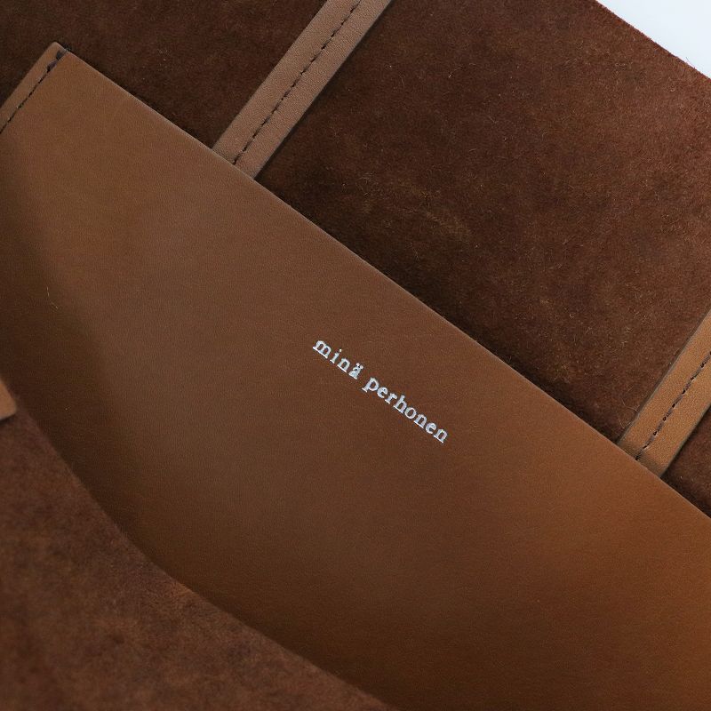ミナペルホネン mina perhonen 極美品 2021AW sunny tote 小/キャメル