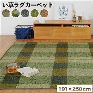 消臭い草 ラグマット/絨毯  裏：不織布 防滑 抗菌 防臭 湿度調整効果 〔リビング〕