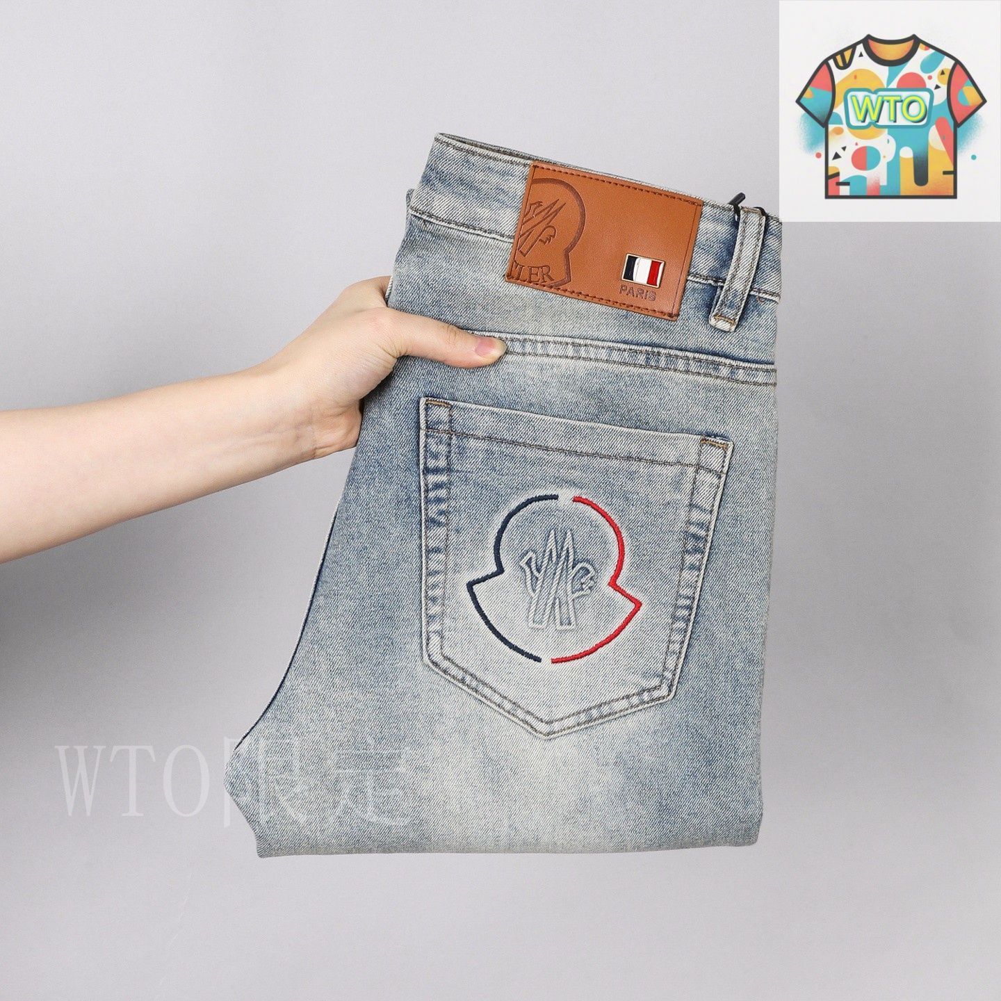 今日特価】Moncler 2025 春夏刺繍デニムパンツ - メルカリ