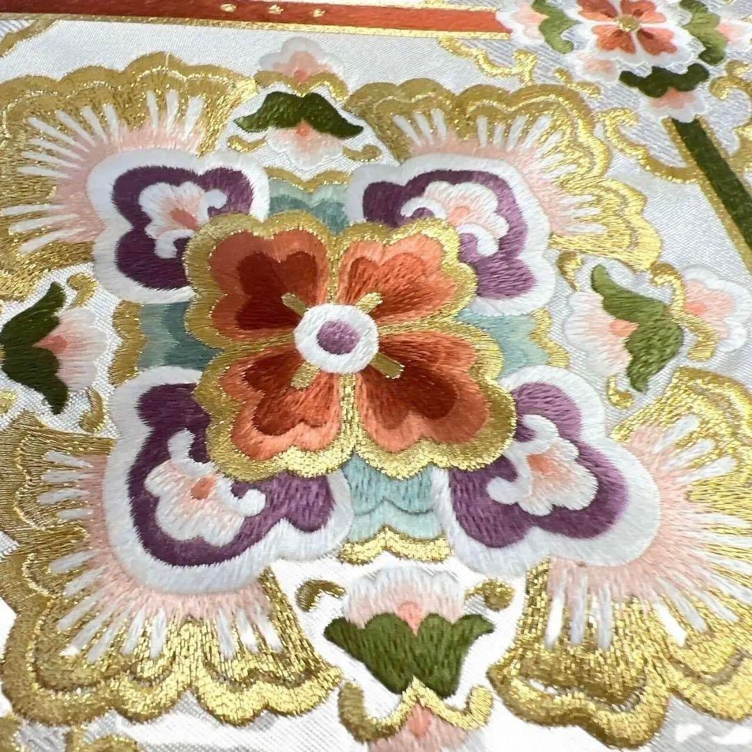 市松模様　花模様　花菱　菊花　亀甲　振袖帯　袋帯　着物　112a p 市松模様 花模様 花菱 菊花 亀甲 振袖帯 袋帯 着物 112a p 市松模様 花