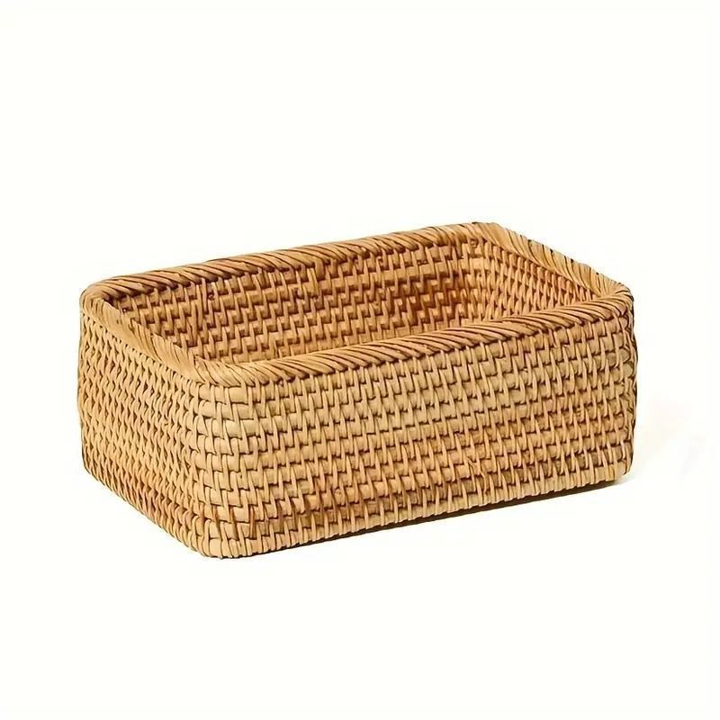 籐バスケット 3点セット かごセット おしゃれ 北欧風 収納箱 編み込みバスケット 収納バスケット 編まれたバスケット 装飾 籐雑貨 かご 織 NEXPOTALLINN_EU