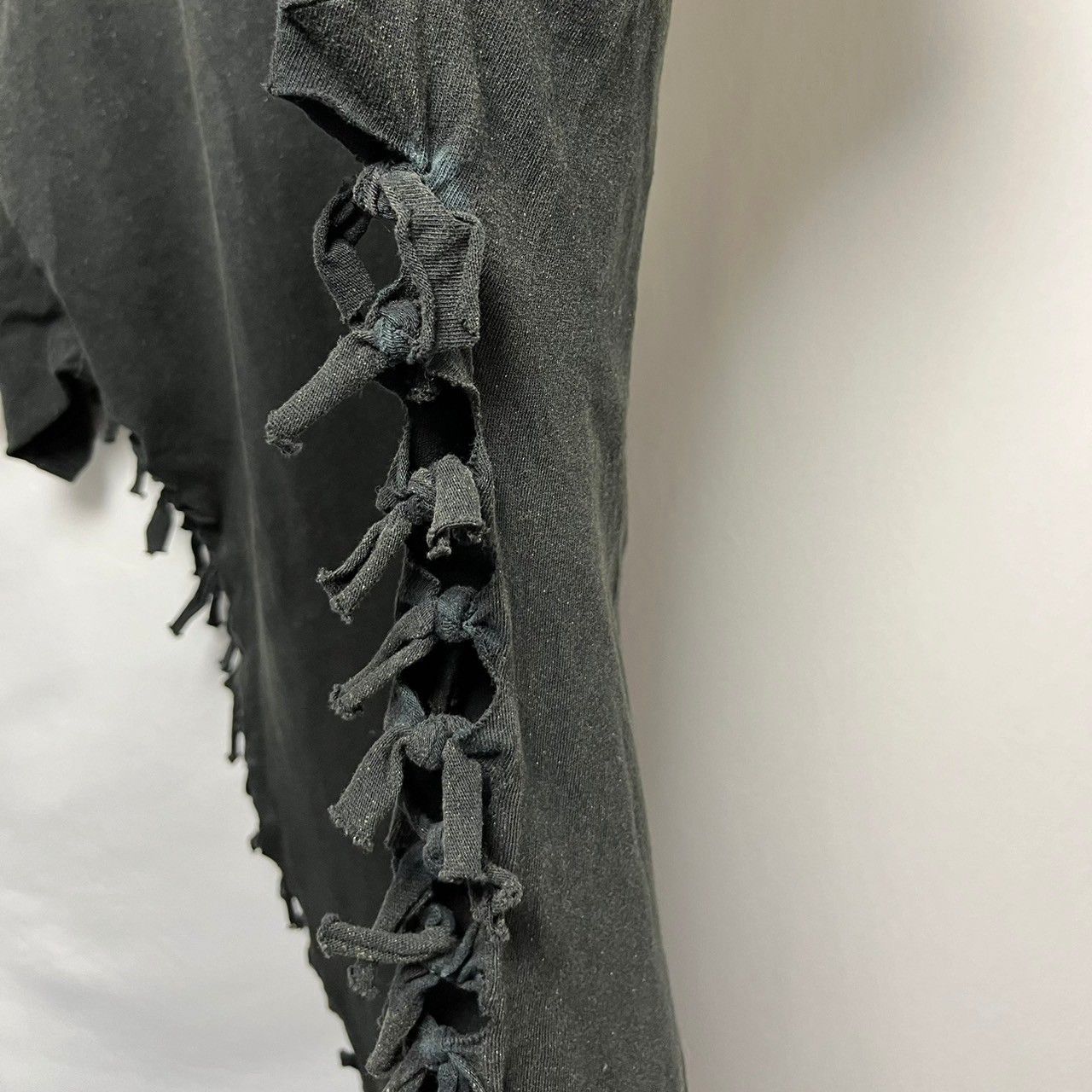 フミカウチダ FUMIKA UCHIDA/ EYELET RIB STITCH SQUARE-NECK T-SHIRT