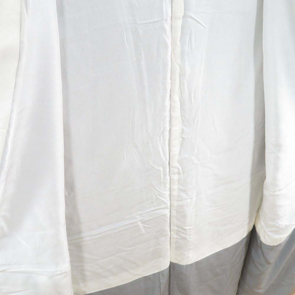 色無地 加賀紋 伊達紋 洒落紋 袷 広衿 正絹 グレー 家紋なし 仕立て