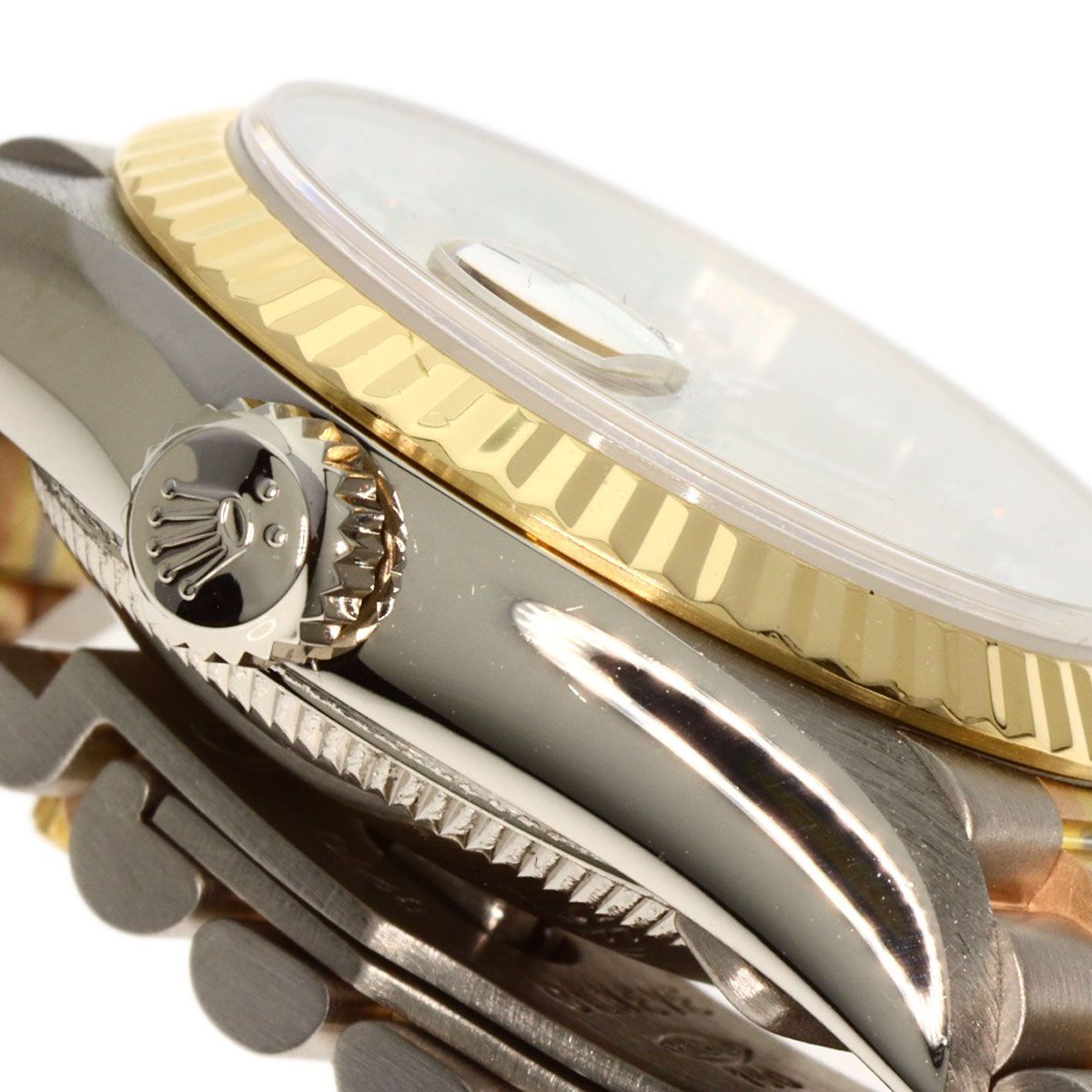 ロレックス ROLEX デイトジャスト トリドール 69179BIC E番 レディース 腕時計 10P ダイヤ K18 WG YG PG 自動巻き Datejust 90303585 ロレックス ROLEX デイトジャスト トリドール 69179BIC E番 レディース