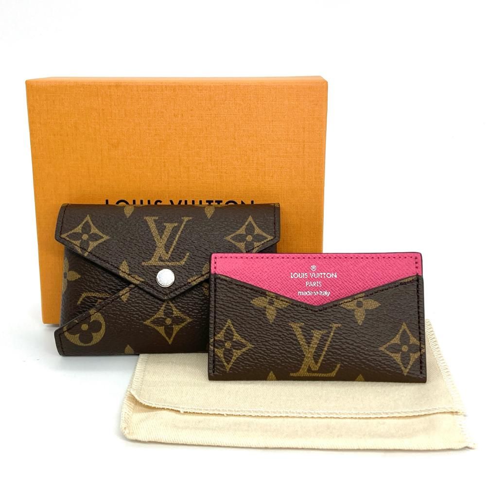 ルイヴィトン LOUIS VUITTON ポルト カルト キリガミ カードケース モノグラム キャンバス M12793 ピンク HL1245 ポンディシェリ ポーチ