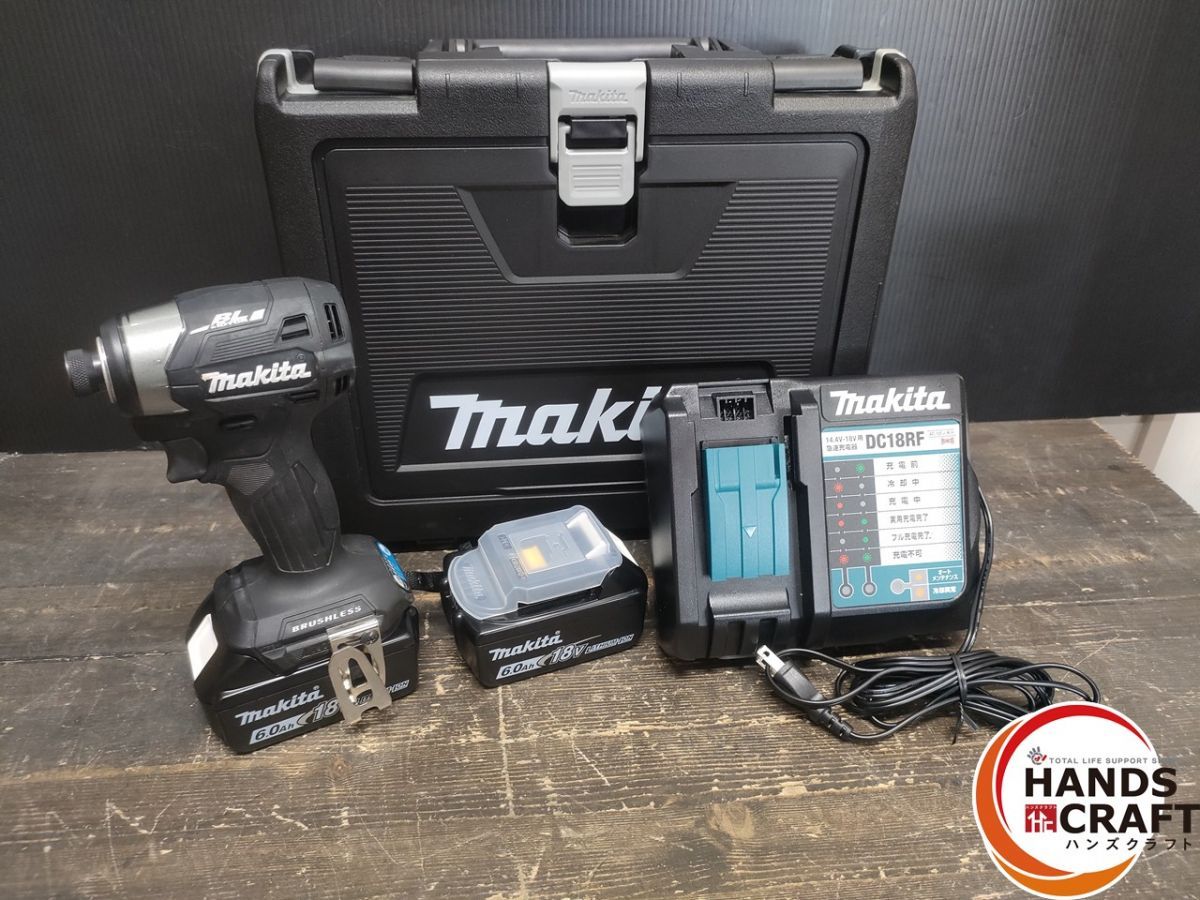 ● マキタ TD173DRGXB インパクトドライバ BL1860B×2 DC18RF バッテリーチェック済み 充電回数どちらも1回