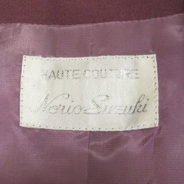 axc スズキノリオ Suzuki Norio スカートスーツ セットアップ 紫 オートクチュール ノー 花モチーフ ビーズ レディース 965652 MAAHADDERANG_COM