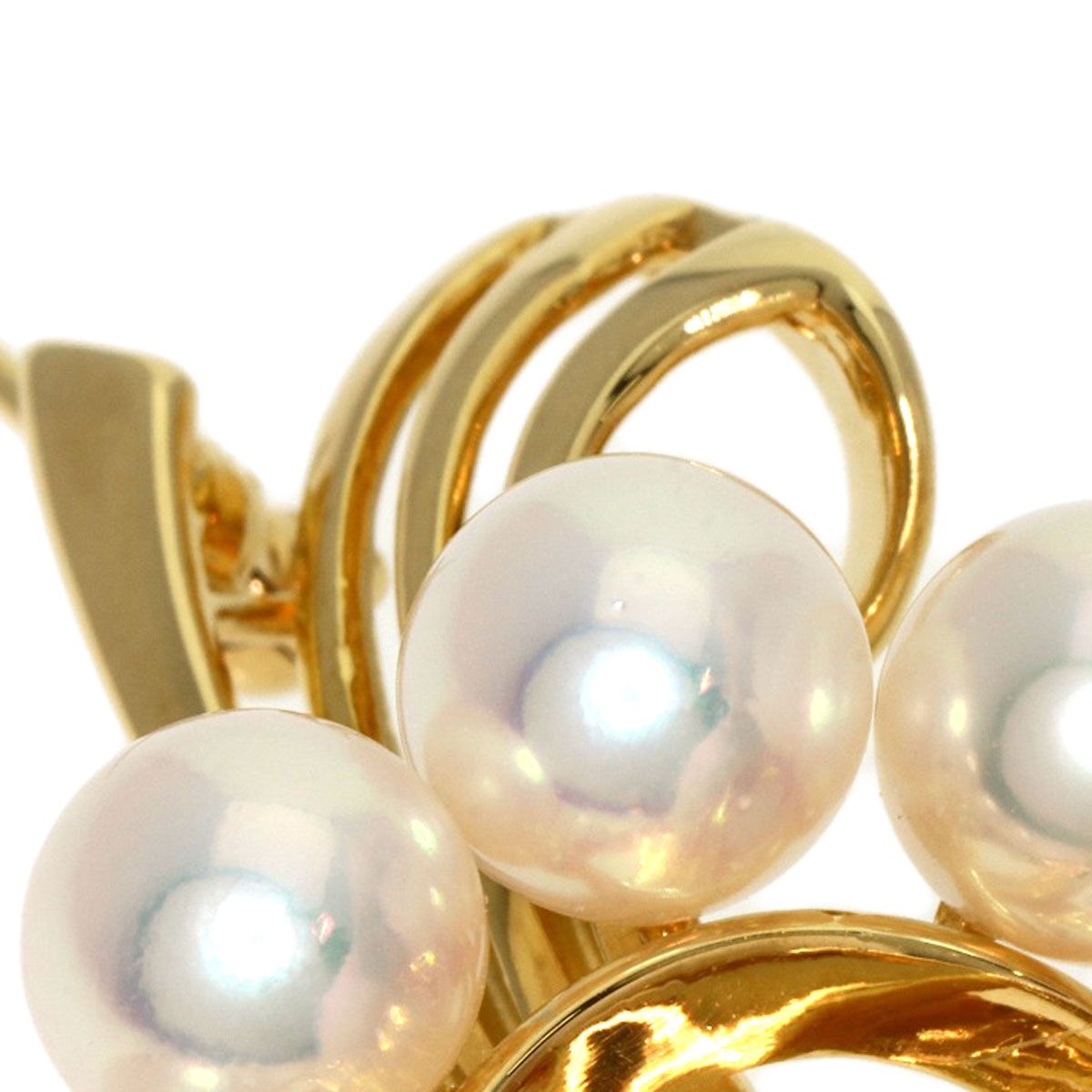 MIKIMOTO ミキモト パール 真珠 ブローチ K18YG レディース