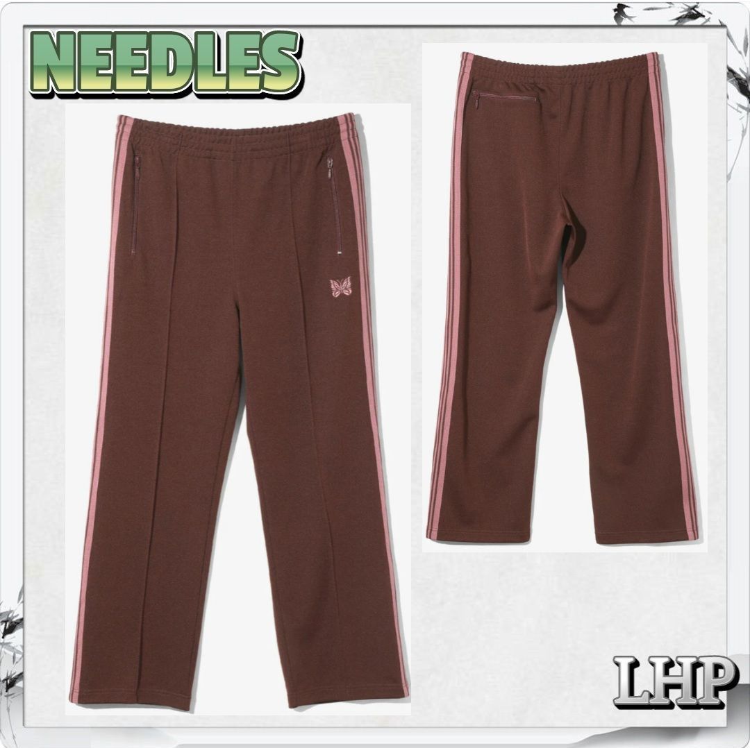 正規品 LHP ニードルズ ポリエステルジャージー素材 パンツ ブラウン 正規品 LHP NEEDLES ニードルズ ポリエステルジャージー素材