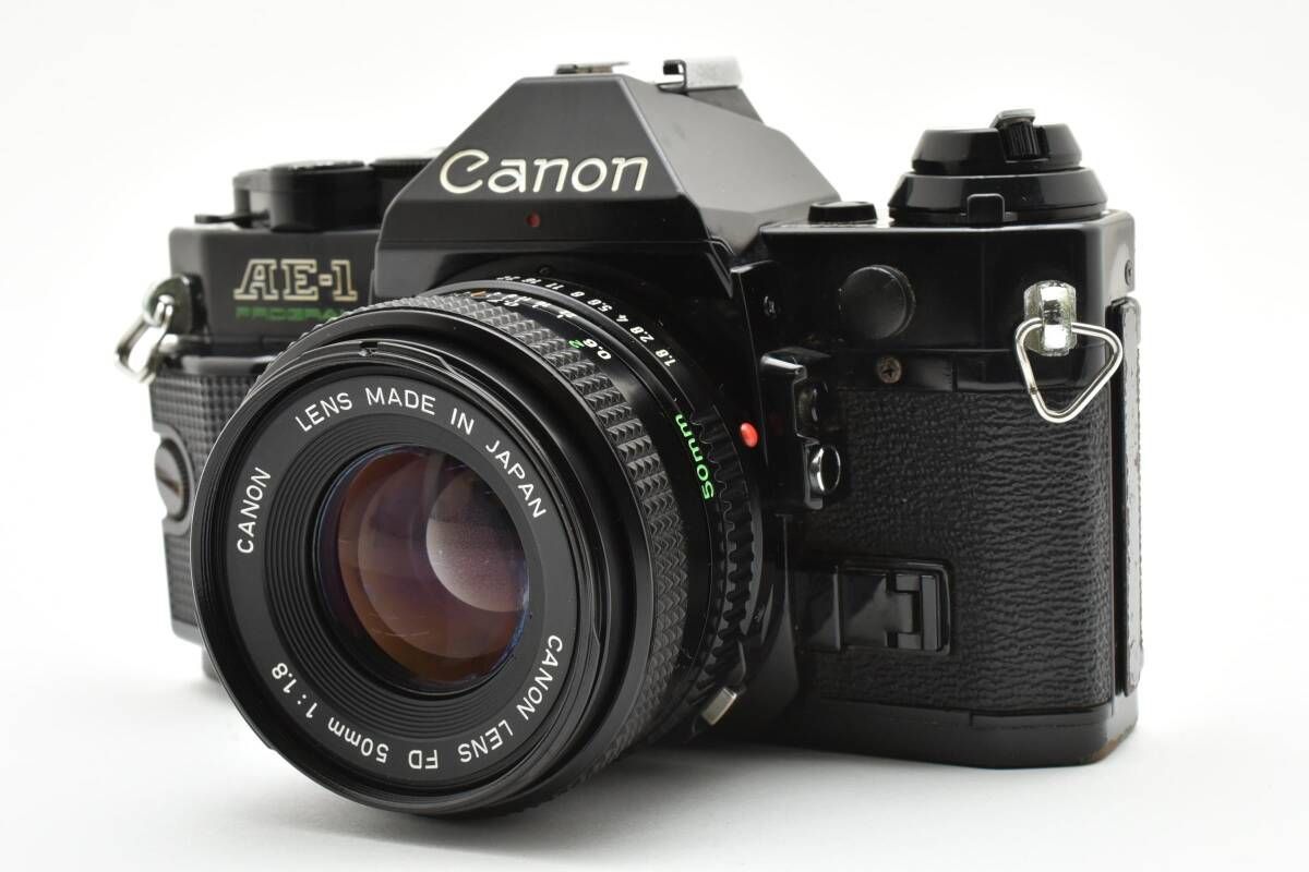 整備済み キャノン Canon AE-1 PROGRAM ボディ ブラック | New FD 50mm f1.8 シャッター鳴きなし L44 6509