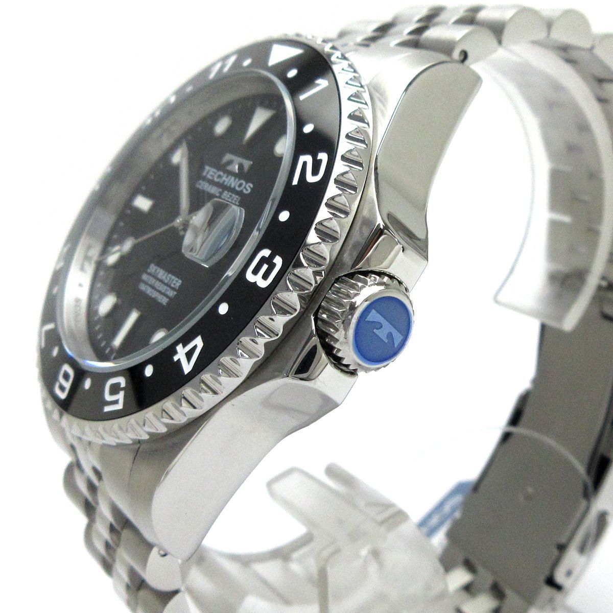 テクノス メンズ 腕時計 ブラック×シルバー T9C11SB デイト TECHNOS（時計） テクノス TECHNOS 腕時計 T9C11SB スカイ
