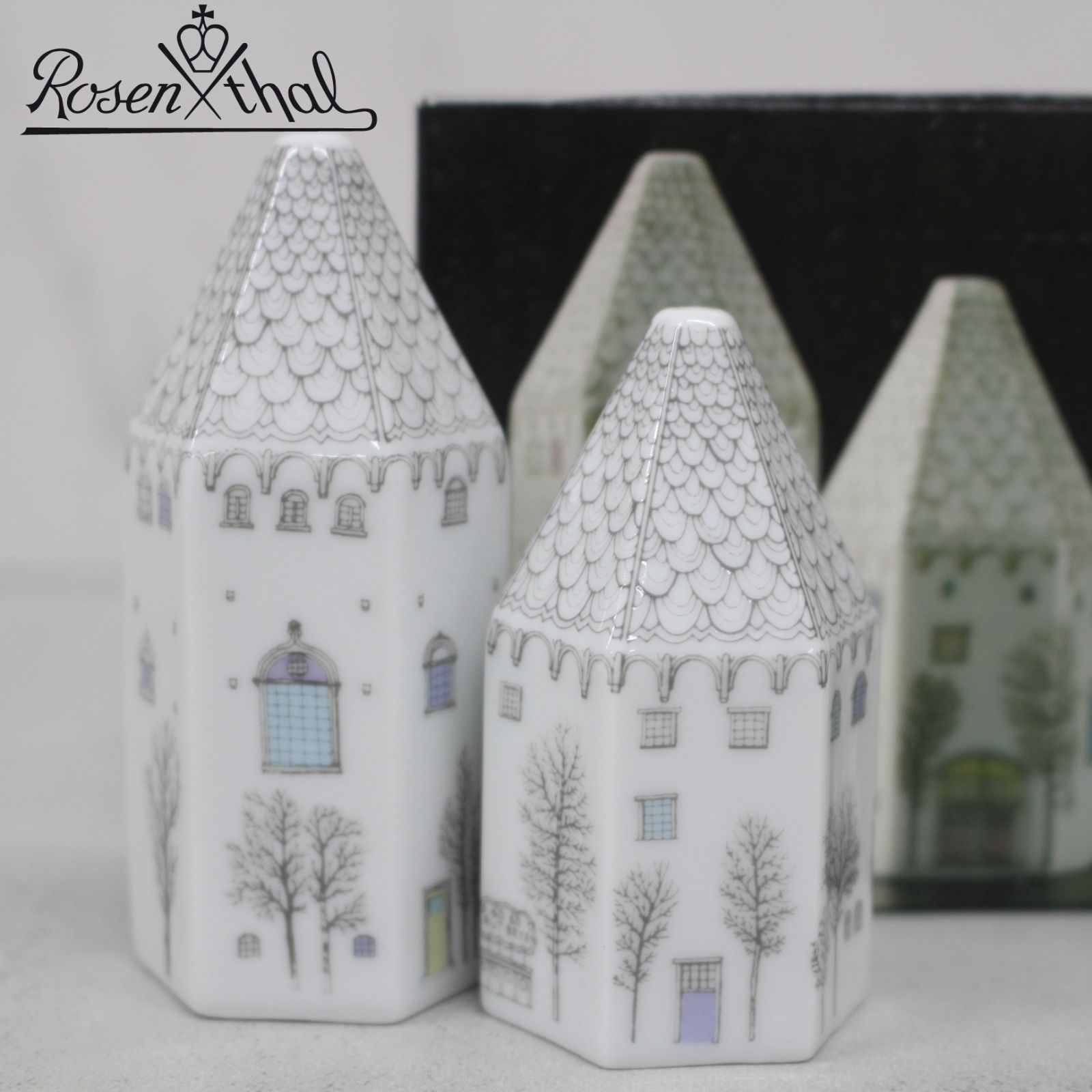 S395)【美品】ローゼンタール 冬の旅 ソルト＆ペッパーボトル 箱付き