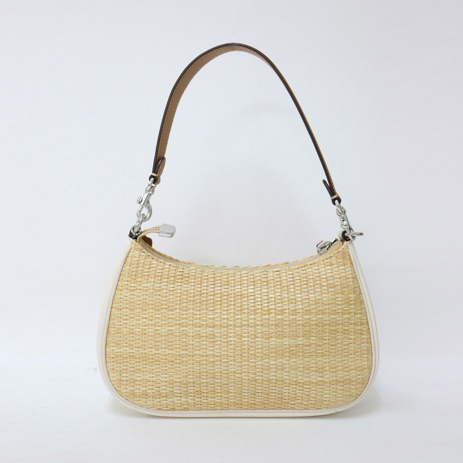 COACH コーチ バッグ ベージュ ホワイト / フローラル エンブロイ 
