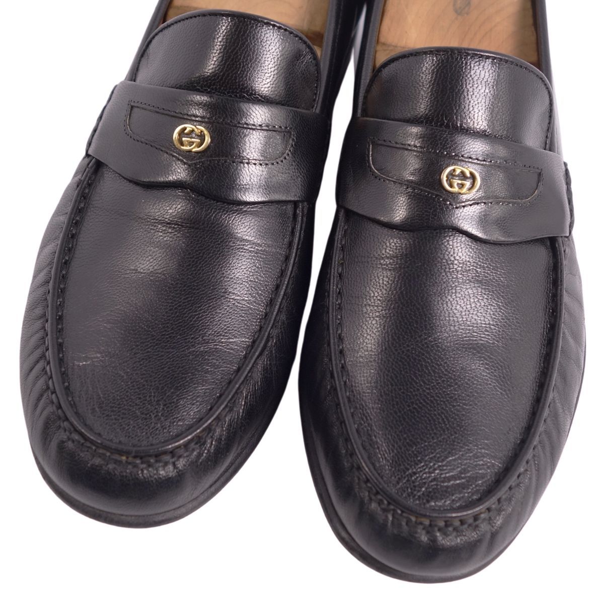 美品 Vintage グッチ GUCCI ローファー モカシン GG金具 レザー - メルカリ