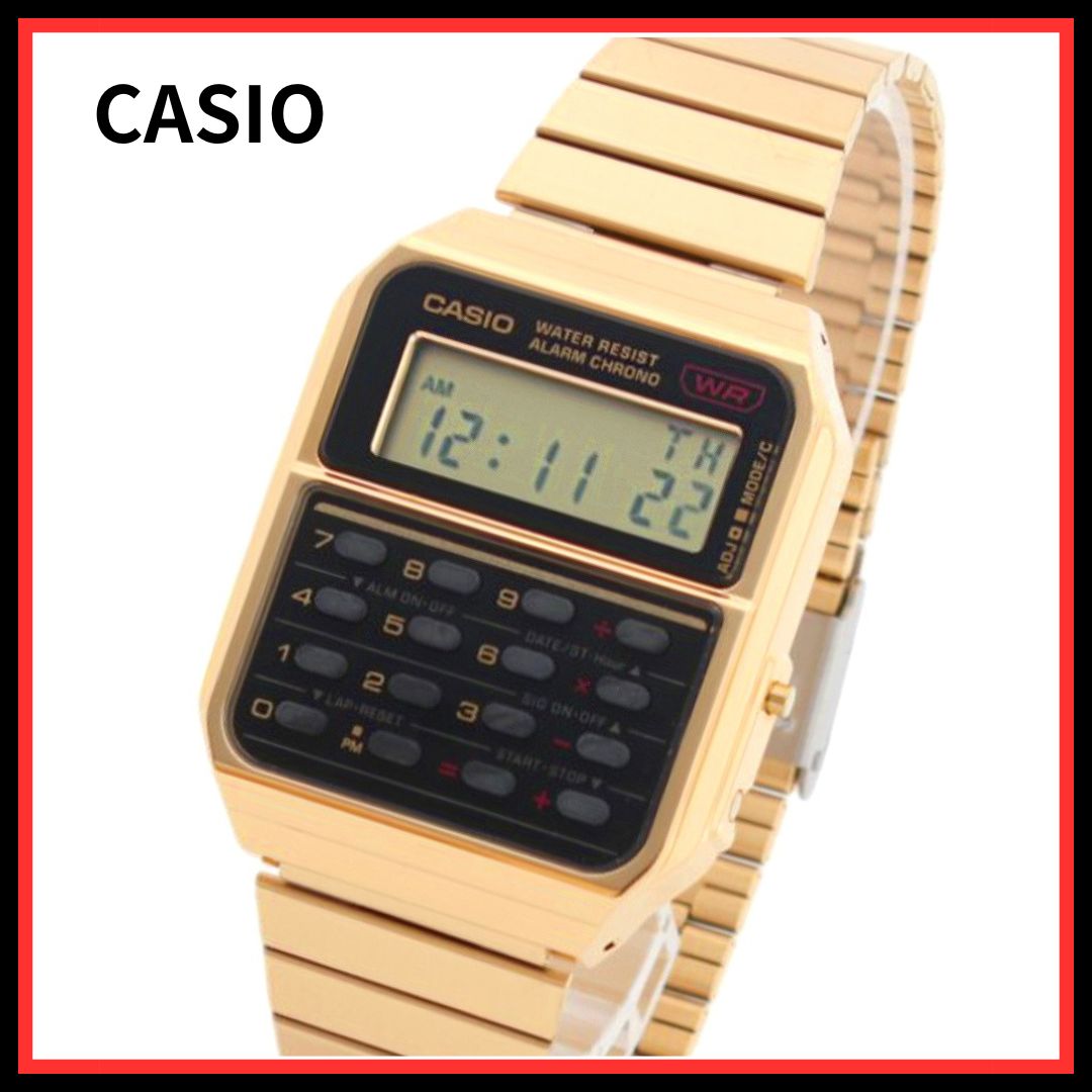 入荷 カシオ CASIO CA-500WEG-1A 腕時計 ユニセックス ブラック クオーツ デジタル