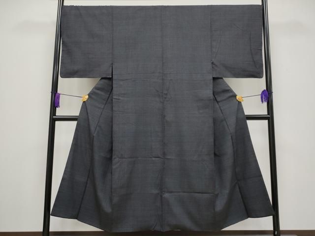 平和屋本店 上 男性 本場結城紬 重要無形文化財 120亀甲 総詰め 濃紺地 CYAA3540s5