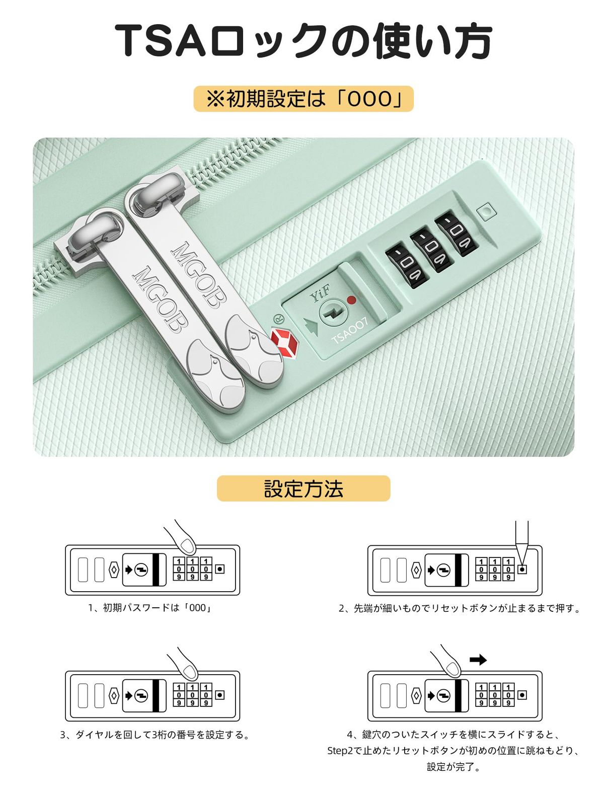 【大歓迎】 MGOB キャリーケース スーツケース 機内持ち込み キャリーバッグ 超軽量 フック機能 耐衝撃 静音 ダブルキャスター TSAロック ファスナータイプ 旅行 ビジネス 出張 グリーン SSSサイズ 40L 1 3泊向き 趣味