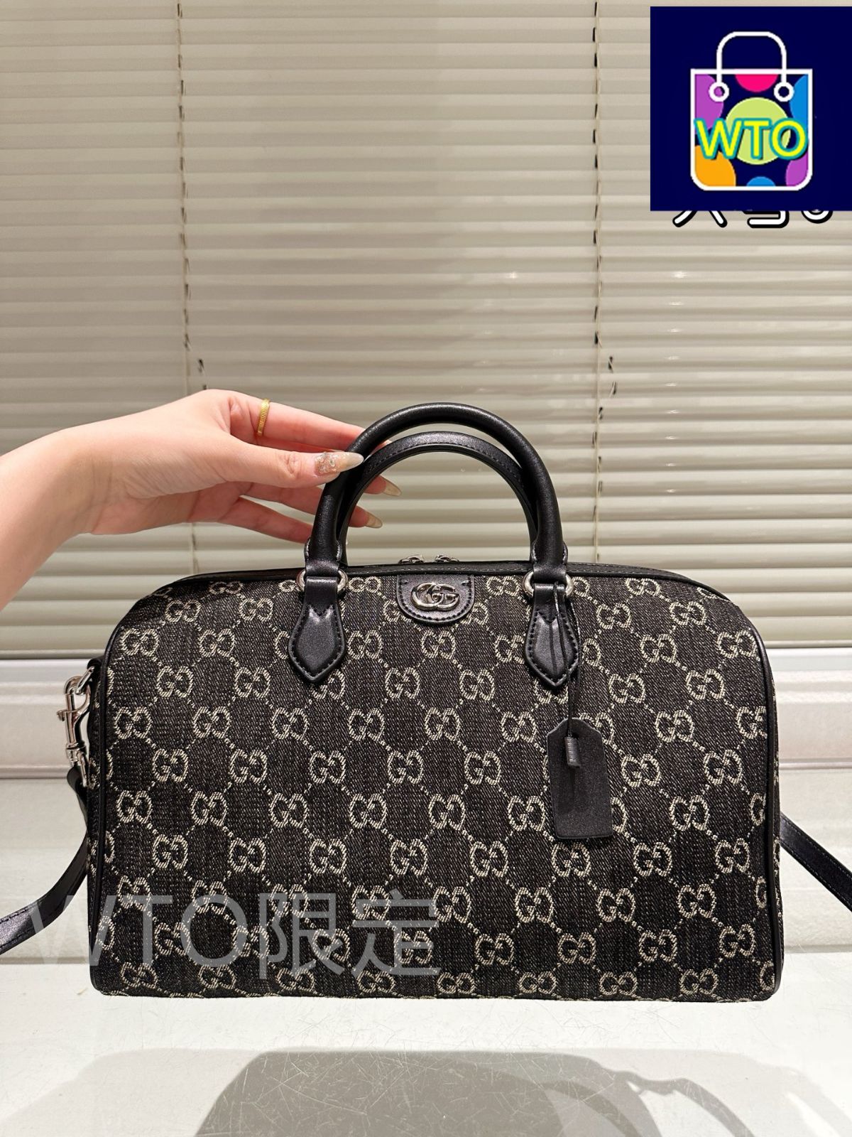 GUCCI  ボストンバッグ 極美品✨グッチ ボストンバッグ シェリーライン GG プラス PVC