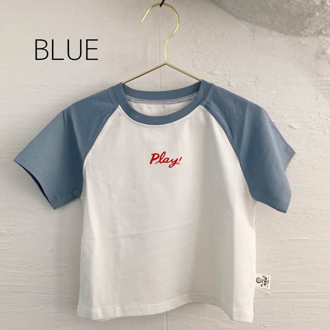 ラグラン Tシャツ 半袖 ラグランスリーブ 男女兼用 子供服 韓国子供服 