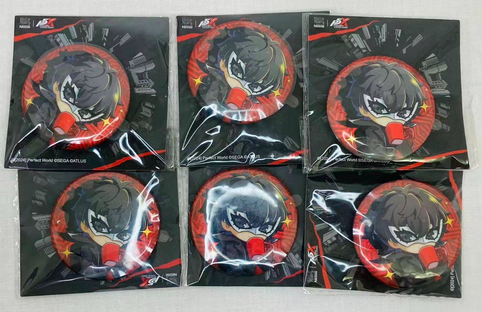 ペルソナ5 P5R 缶バッジ　缶バッチ　主人公　ジョーカー　雨宮蓮 ペルソナ5 P5 ジョーカー 主人公 雨宮蓮 缶バッジ 25周年 25th