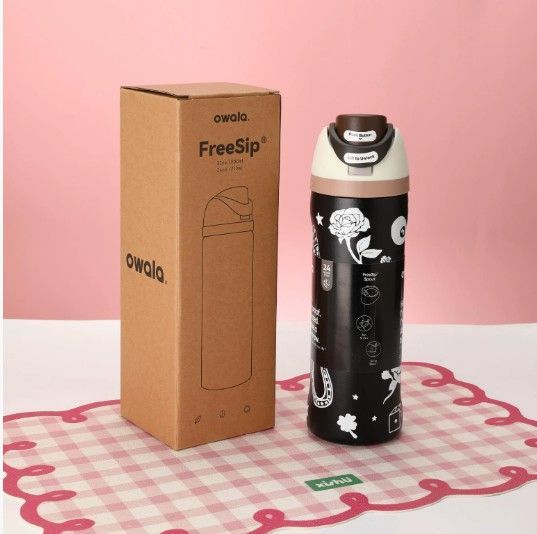 新品 OWALA 水筒 限定品 ストロー内蔵 漏れ防止 真空断熱 24oz