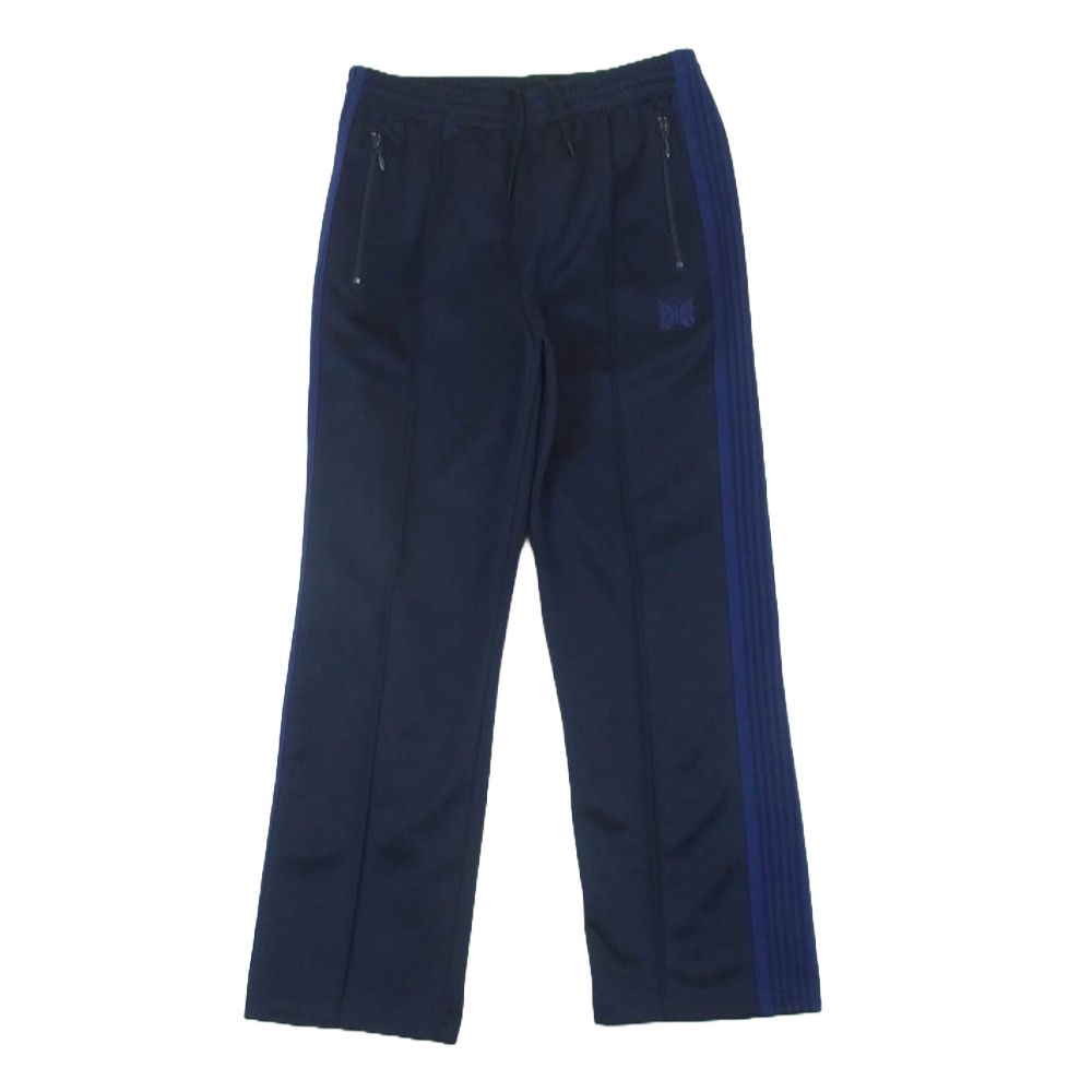 Needles ニードルス 23AW NS246 TRACK PANTS POLY SMOOTH パピヨン刺繍 サイドライン トラック パンツ ジャージ ネイビー系 パープル系 S