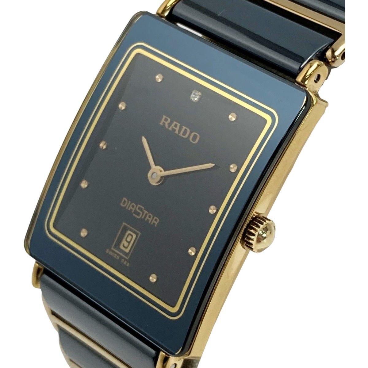 RADO ラドー DIASTAR メンズ 腕時計 セラミック ブラック 不動 RADO ラドー ダイヤスター デイト 160.0281.3N ブラック