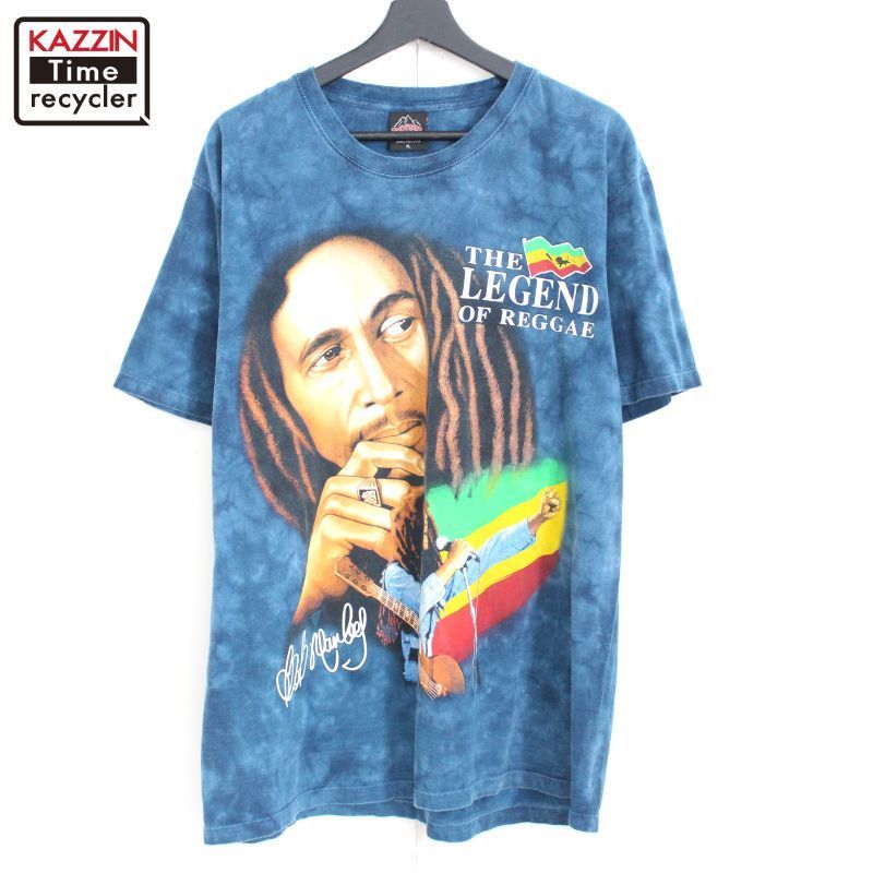 00s ボブマーリー Bob Marley タイダイ柄 バンドＴシャツ メンズ 表記XLサイズ