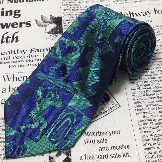 VERSACE 微光沢 ネクタイ イタリア製 シルク パターン柄 ミックス H-006818 ゆうパケット