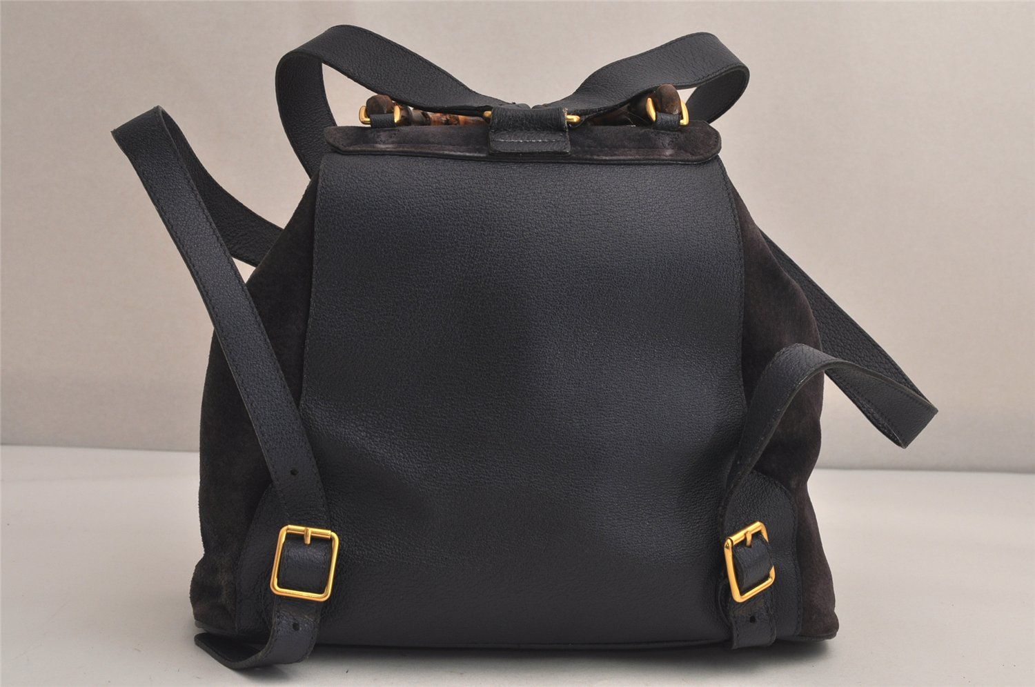 GUCCI Bamboo スエードレザー 巾着リュック ラージ GUCCI グッチ 
