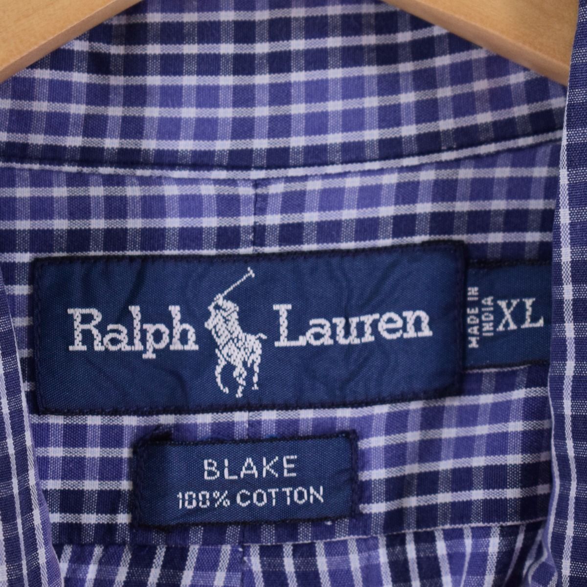 古着 ラルフローレン Ralph Lauren BLAKE 半袖 ボタンダウン チェック